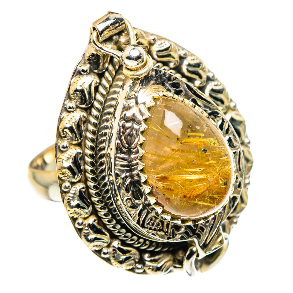 Rutilated Quartz Rings handcrafted by Anasilvercos - RING88114