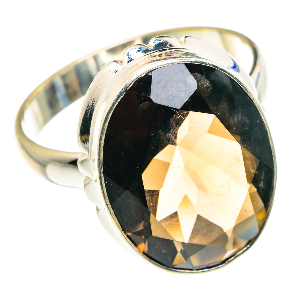 Smoky Quartz Rings handcrafted by Anasilvercos - RING88126