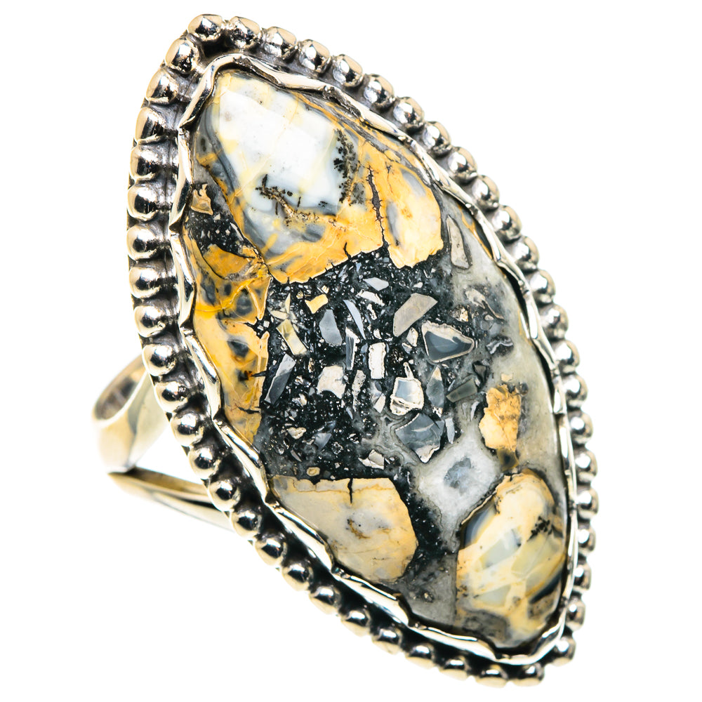 Pyrite Agate Rings handcrafted by Anasilvercos - RING88127