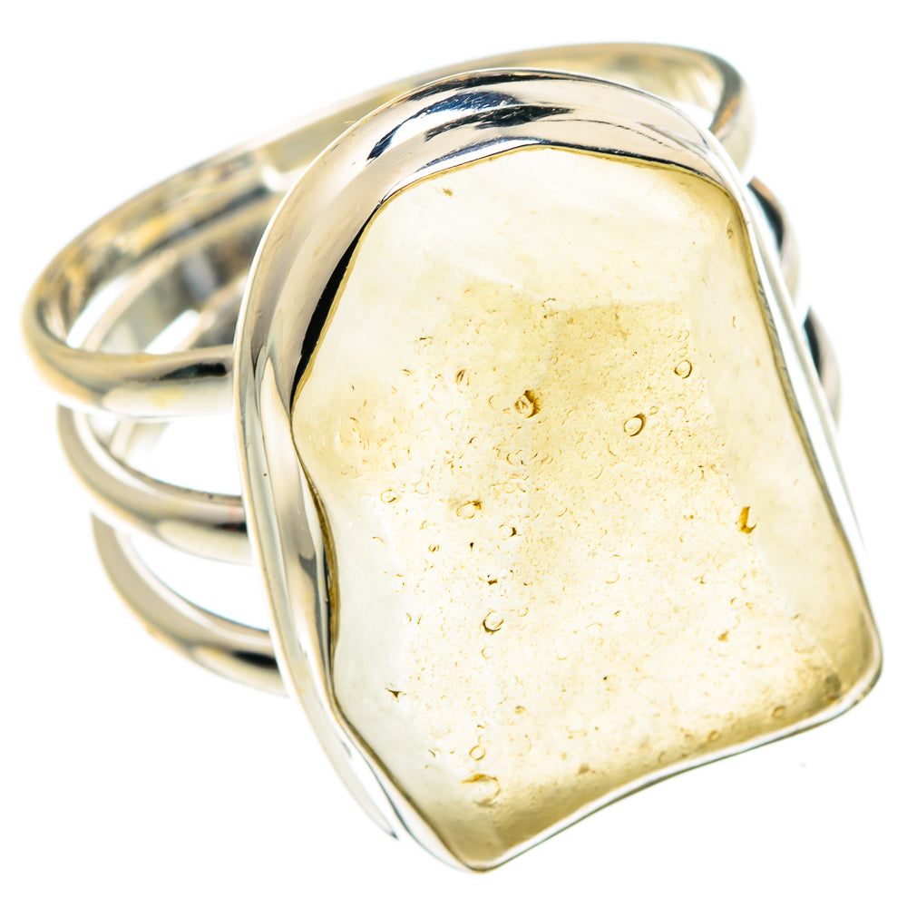 Libyan Desert Glass Rings handcrafted by Anasilvercos - RING88129