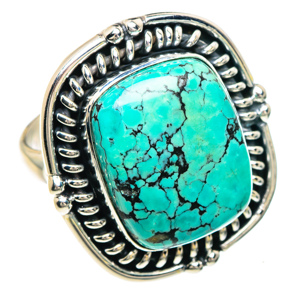 Tibetan Turquoise Rings handcrafted by Anasilvercos - RING88139
