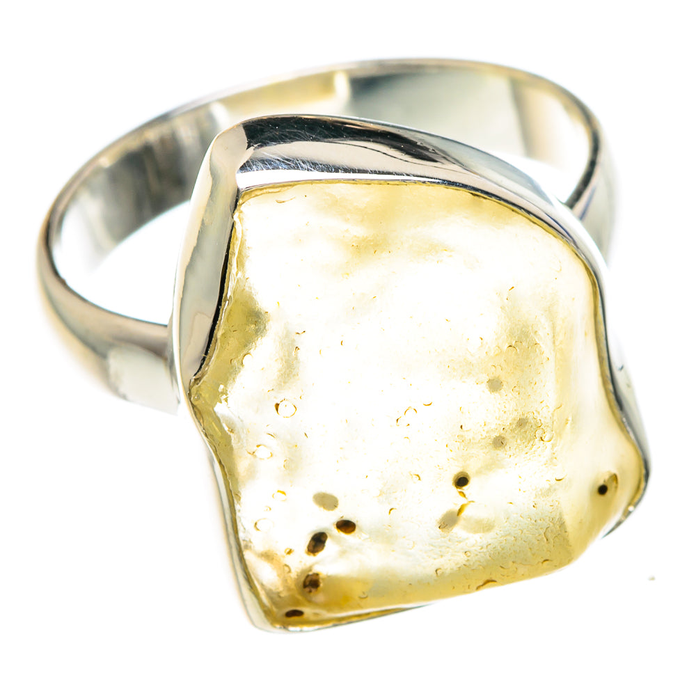 Libyan Desert Glass Rings handcrafted by Anasilvercos - RING88145