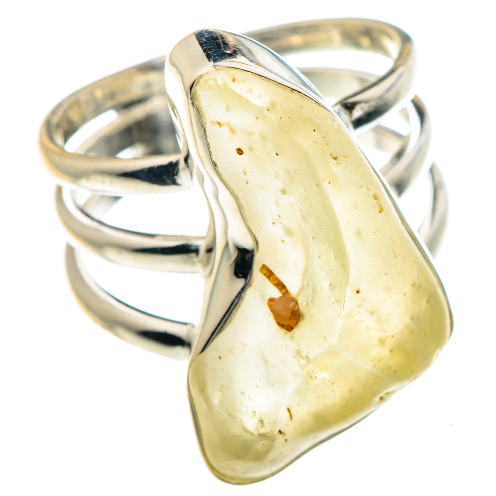 Libyan Desert Glass Rings handcrafted by Anasilvercos - RING88146