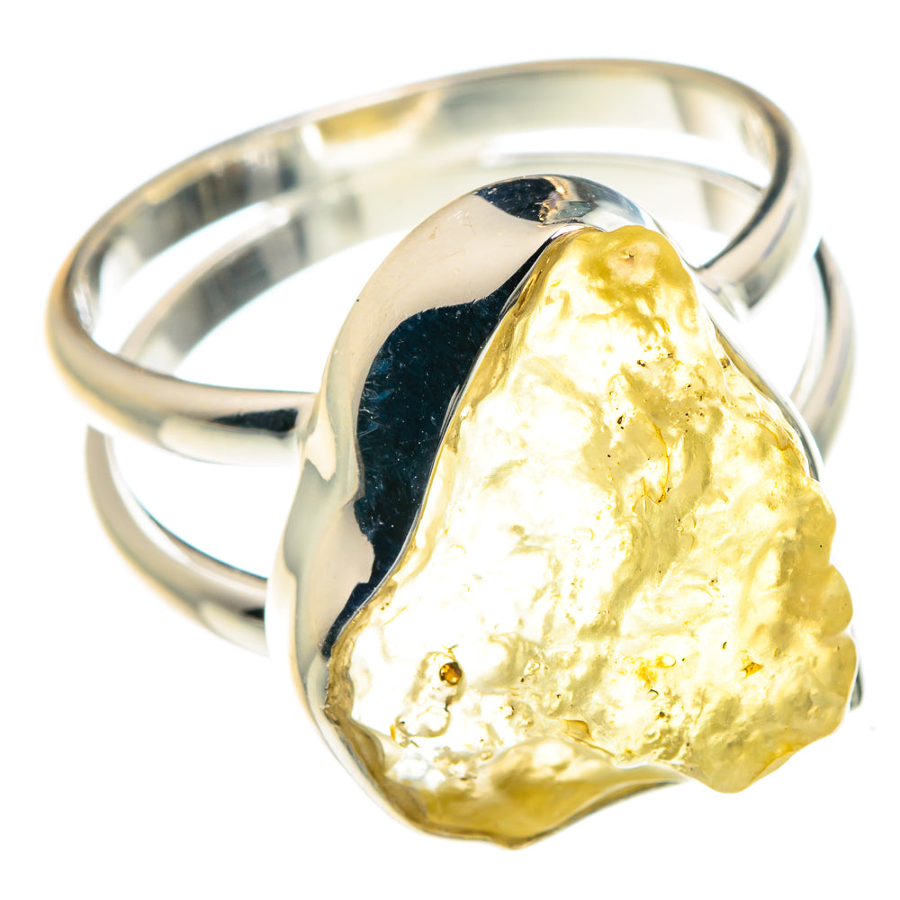 Libyan Desert Glass Rings handcrafted by Anasilvercos - RING88147