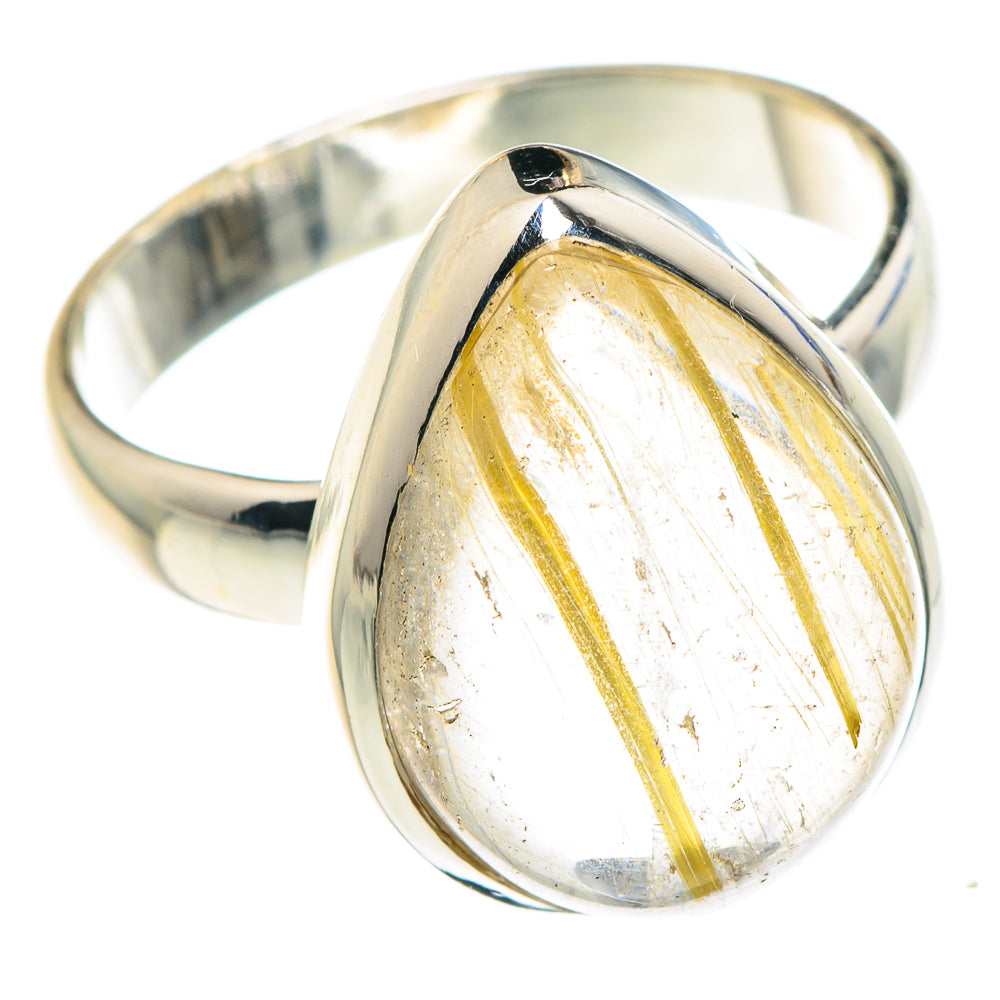 Rutilated Quartz Rings handcrafted by Anasilvercos - RING88153