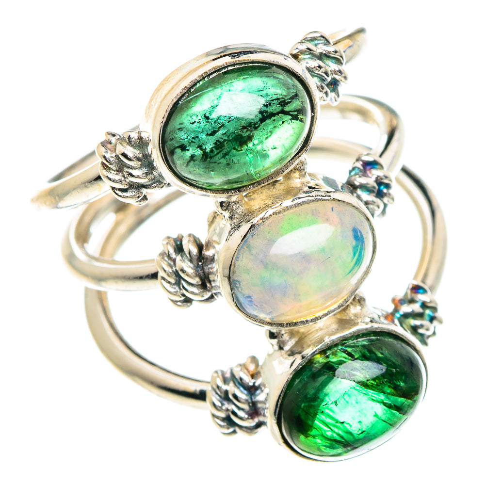Green Tourmaline Rings handcrafted by Anasilvercos - RING88161