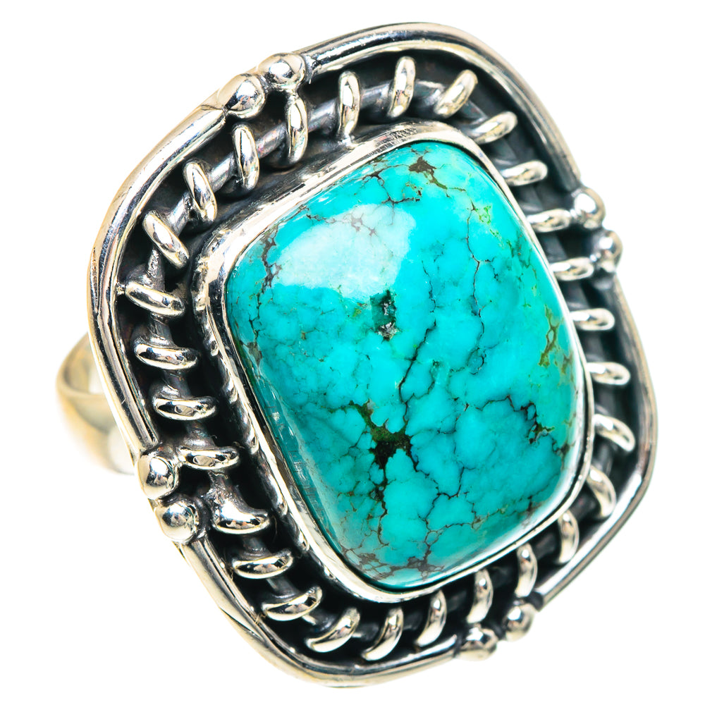 Tibetan Turquoise Rings handcrafted by Anasilvercos - RING88169