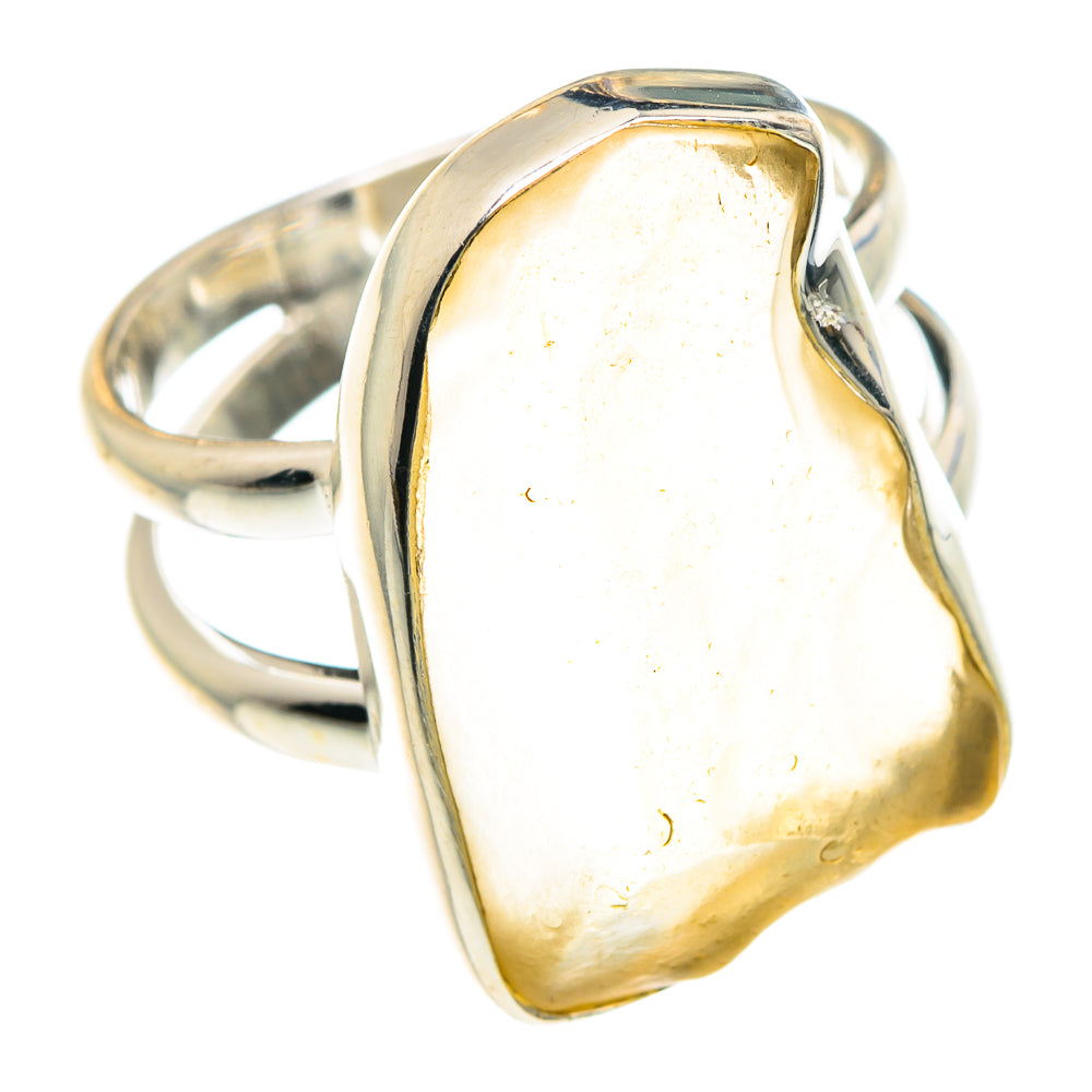 Libyan Desert Glass Rings handcrafted by Anasilvercos - RING88177