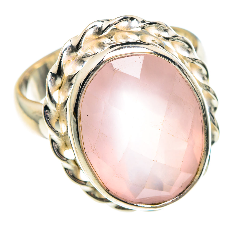 Rose Quartz Rings handcrafted by Anasilvercos - RING88179