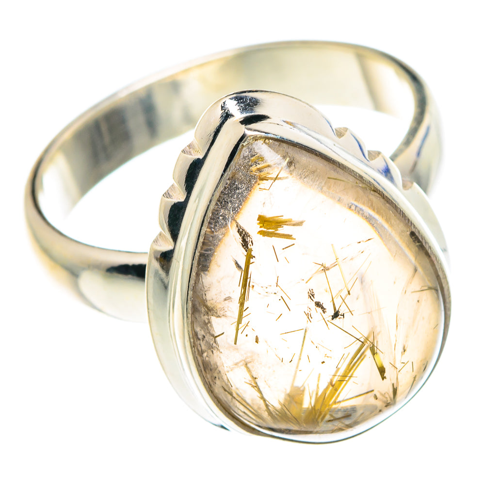 Rutilated Quartz Rings handcrafted by Anasilvercos - RING88184