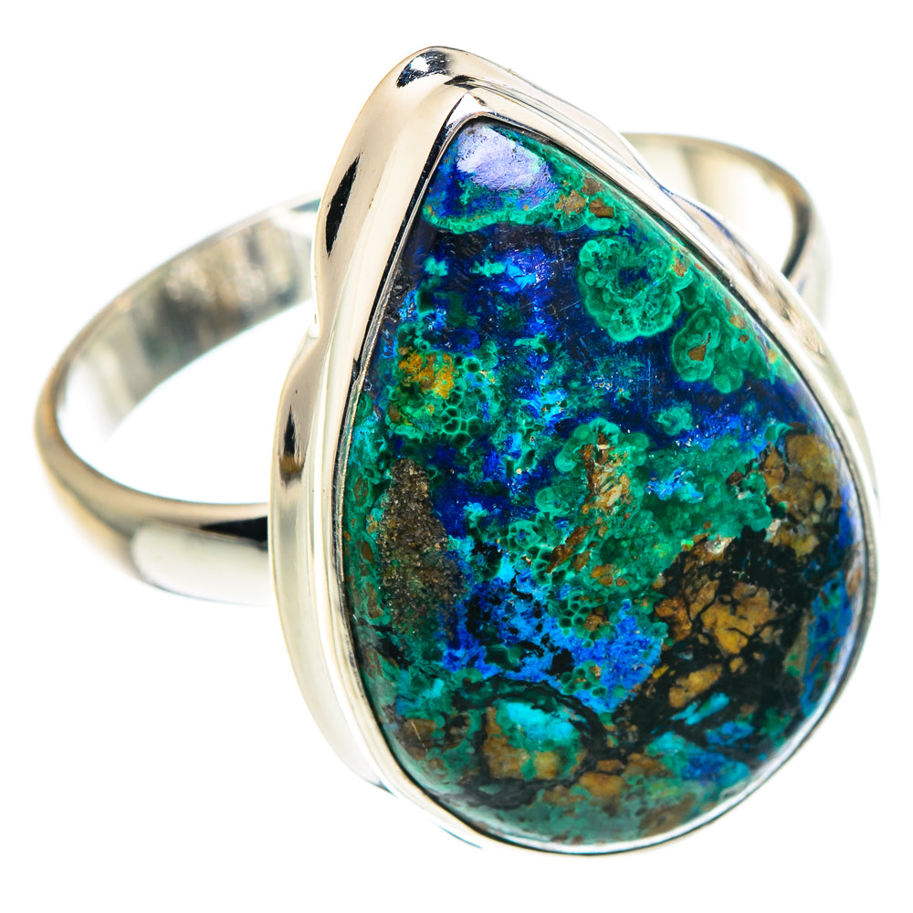 Azurite Malachite Rings handcrafted by Anasilvercos - RING88191