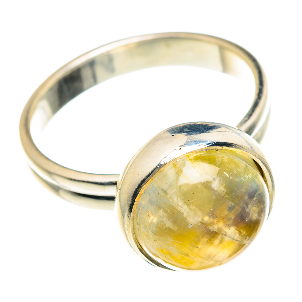 Yellow Moonstone Rings handcrafted by Anasilvercos - RING88195