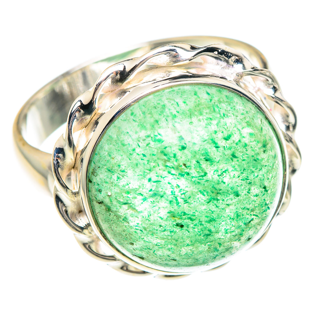 Green Aventurine Rings handcrafted by Anasilvercos - RING88205