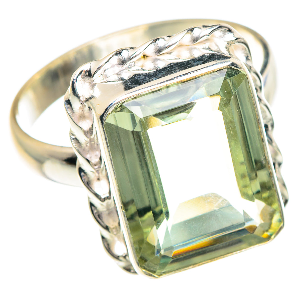 Green Amethyst Rings handcrafted by Anasilvercos - RING88207