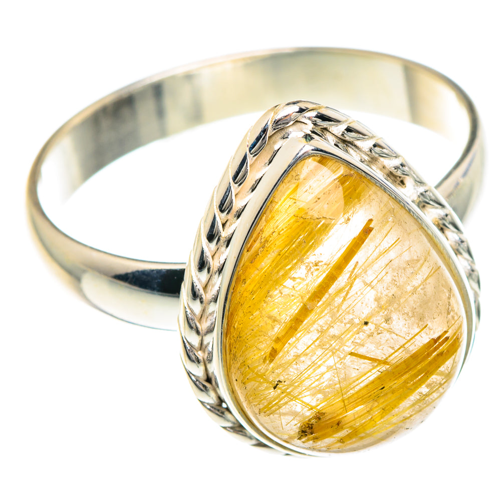 Rutilated Quartz Rings handcrafted by Anasilvercos - RING88218