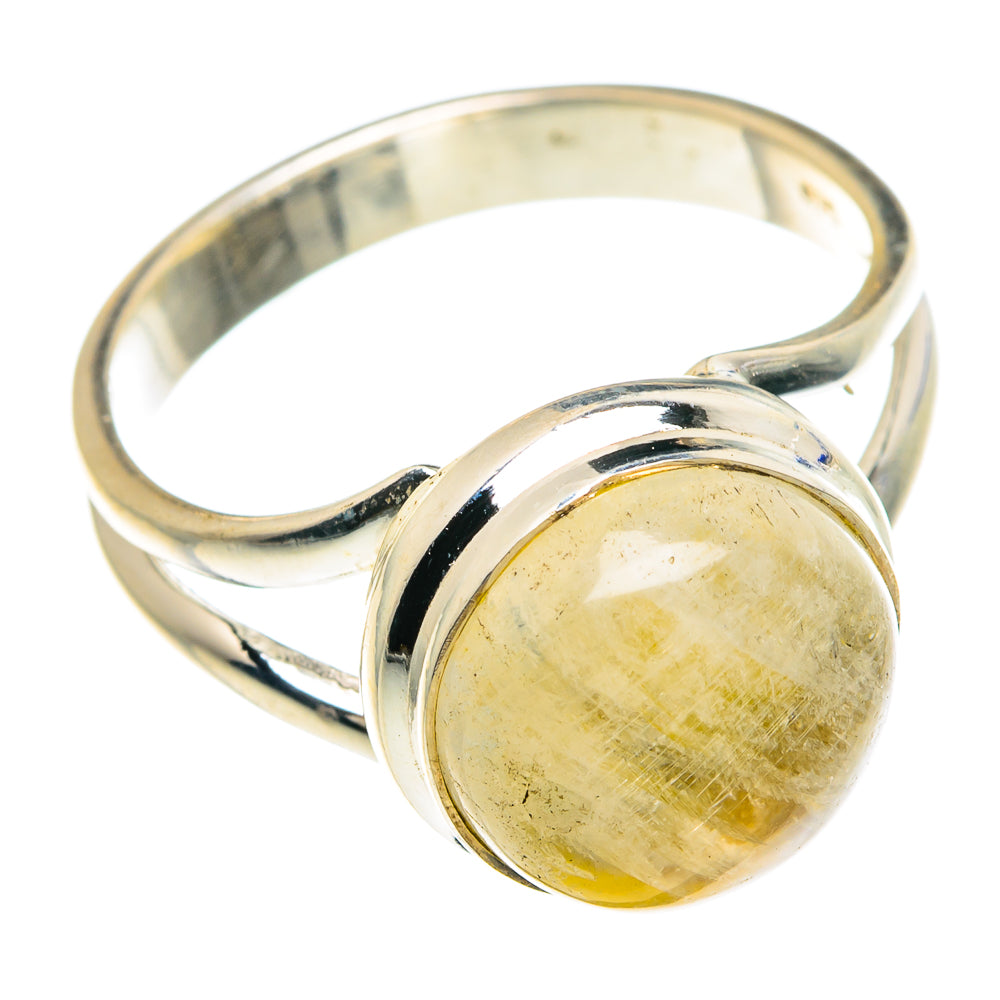 Yellow Moonstone Rings handcrafted by Anasilvercos - RING88224