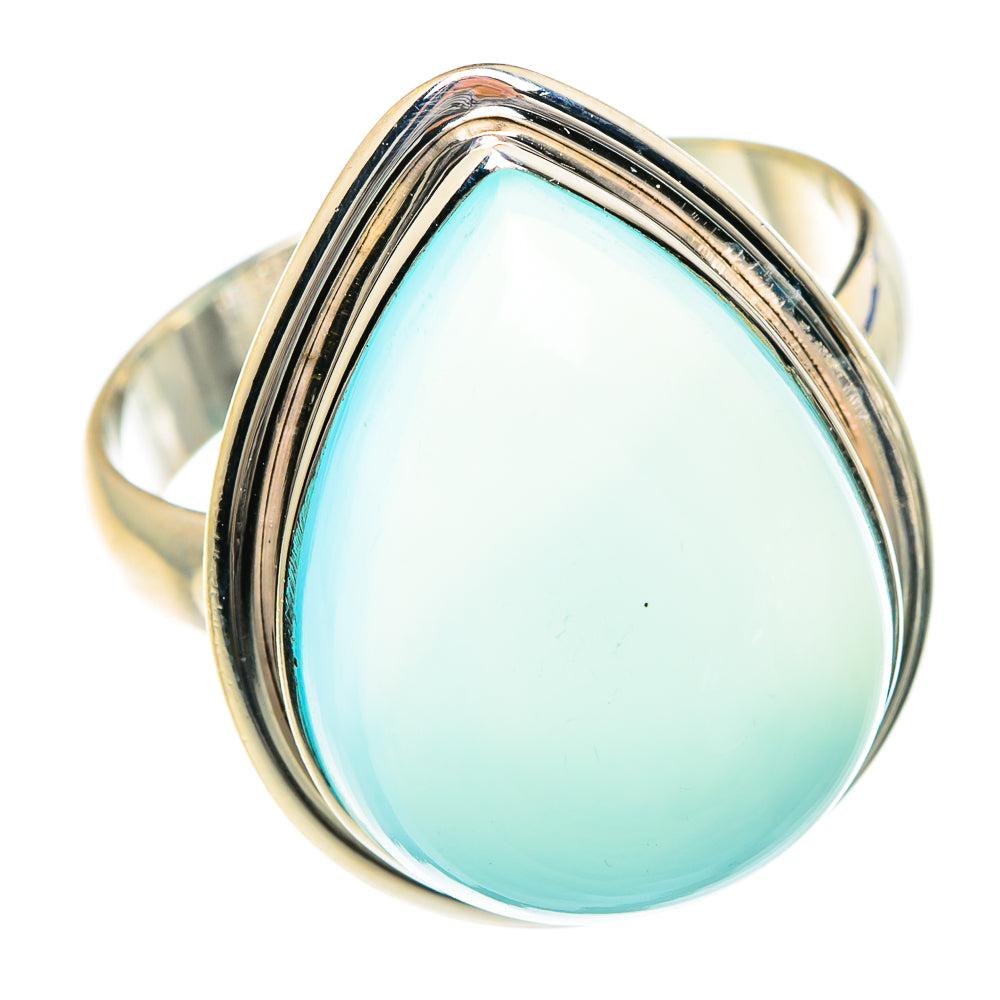 Aqua Chalcedony Rings handcrafted by Anasilvercos - RING88231