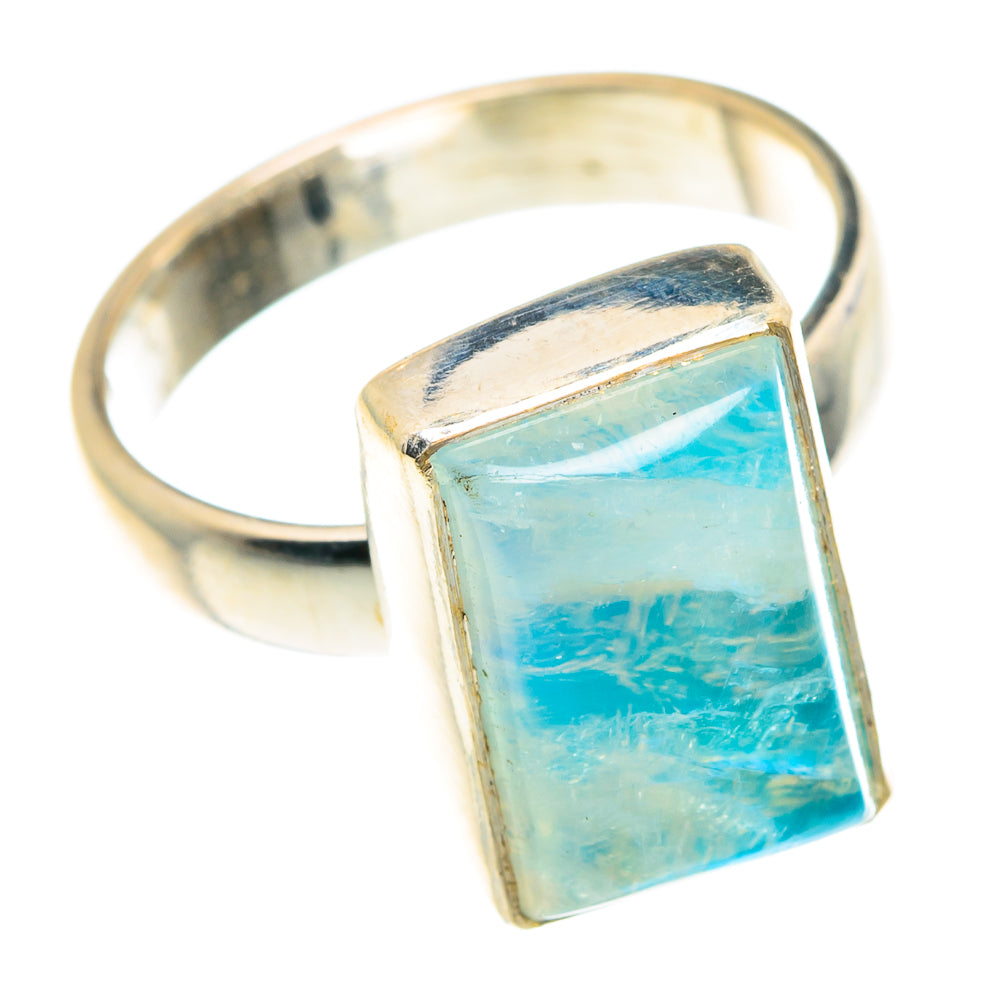 Rainbow Moonstone Rings handcrafted by Anasilvercos - RING88237