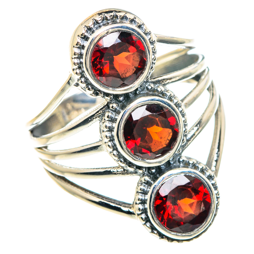 Garnet Rings handcrafted by Anasilvercos - RING88245