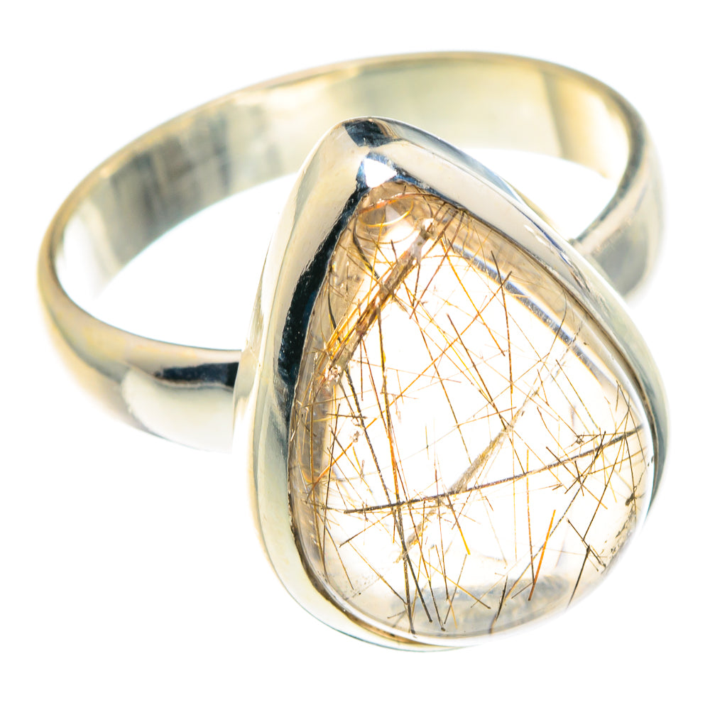 Rutilated Quartz Rings handcrafted by Anasilvercos - RING88249