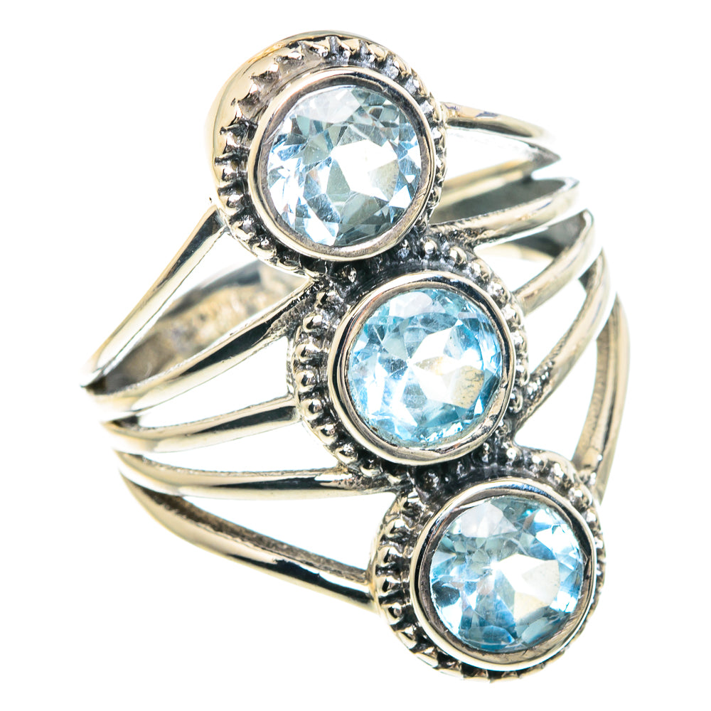 Blue Topaz Rings handcrafted by Anasilvercos - RING88257