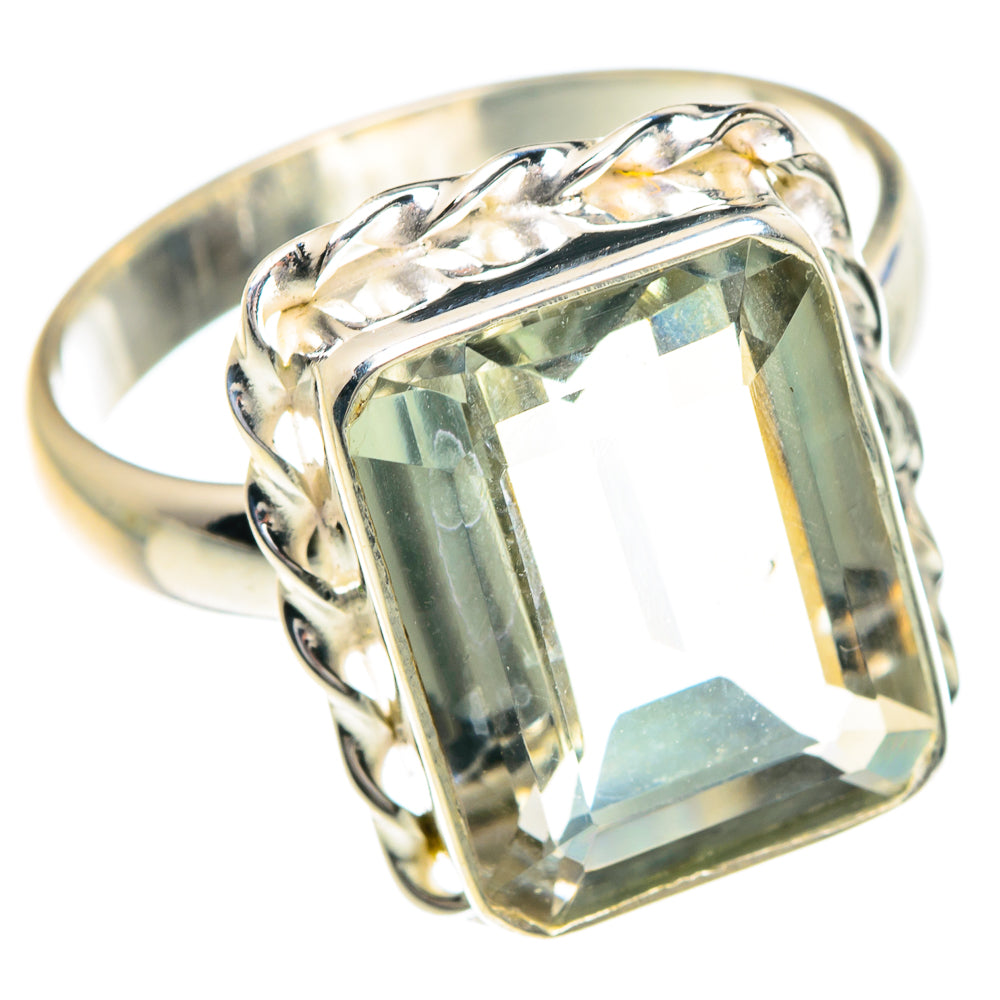 Green Amethyst Rings handcrafted by Anasilvercos - RING88265