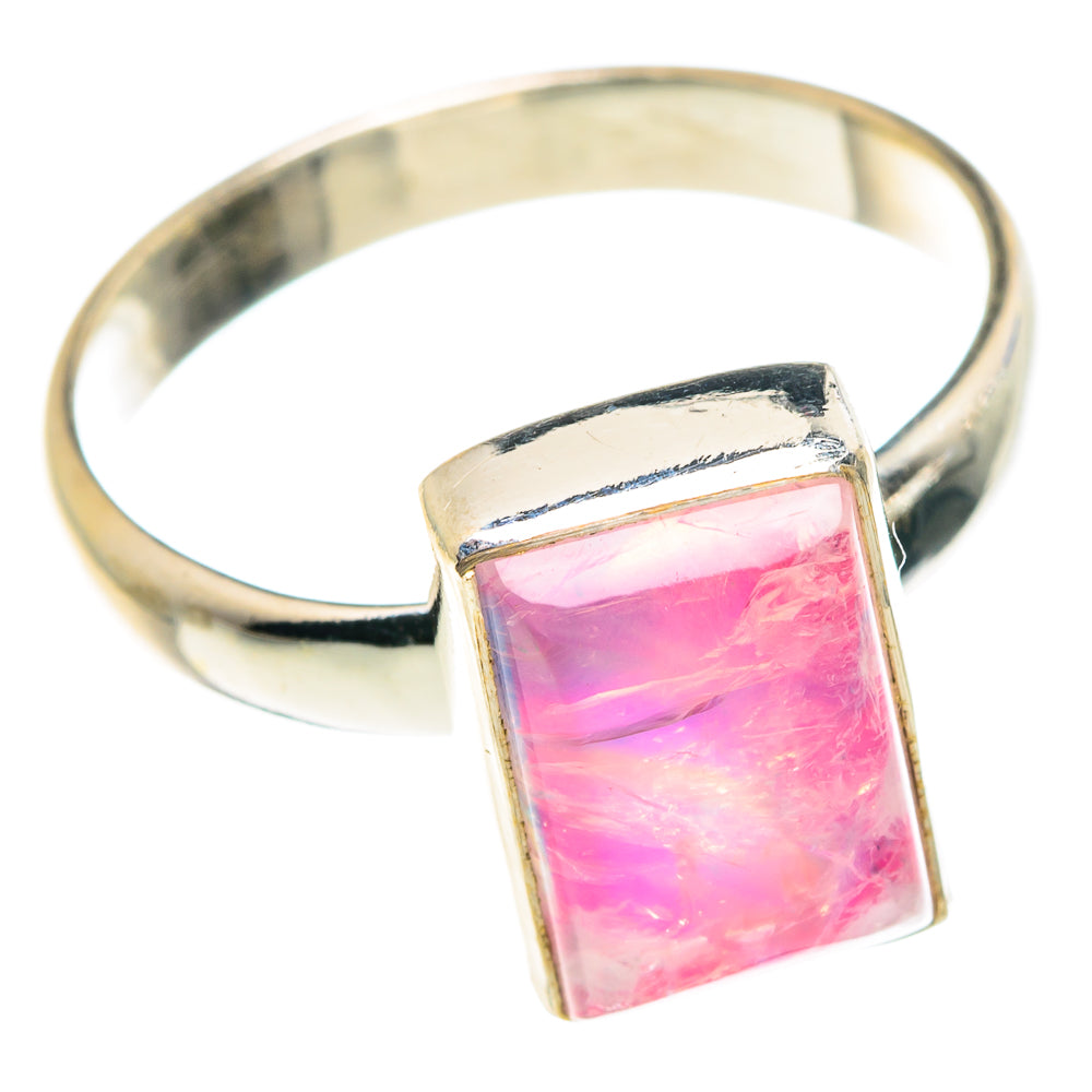 Pink Moonstone Rings handcrafted by Anasilvercos - RING88271