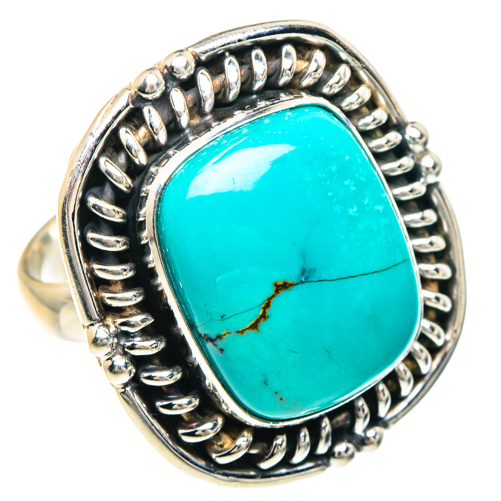 Tibetan Turquoise Rings handcrafted by Anasilvercos - RING88285