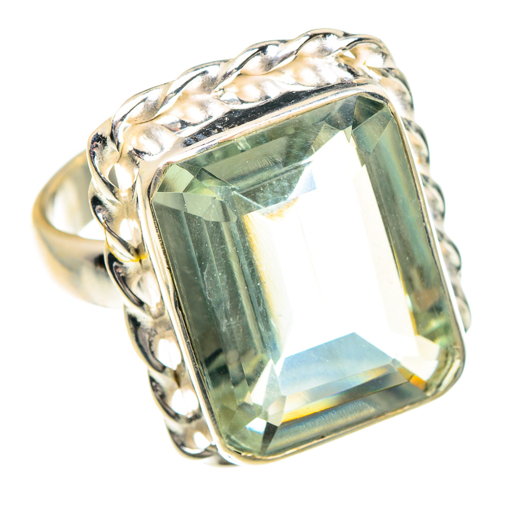 Green Amethyst Rings handcrafted by Anasilvercos - RING88294