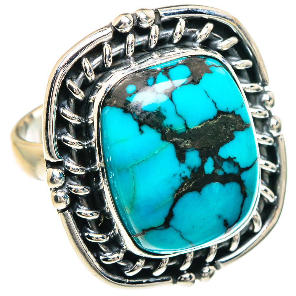 Tibetan Turquoise Rings handcrafted by Anasilvercos - RING88311