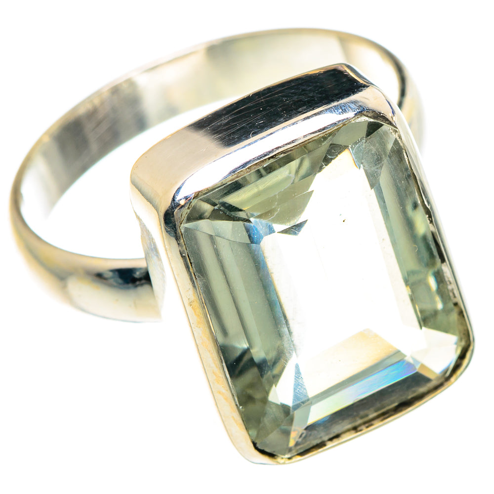Green Amethyst Rings handcrafted by Anasilvercos - RING88320