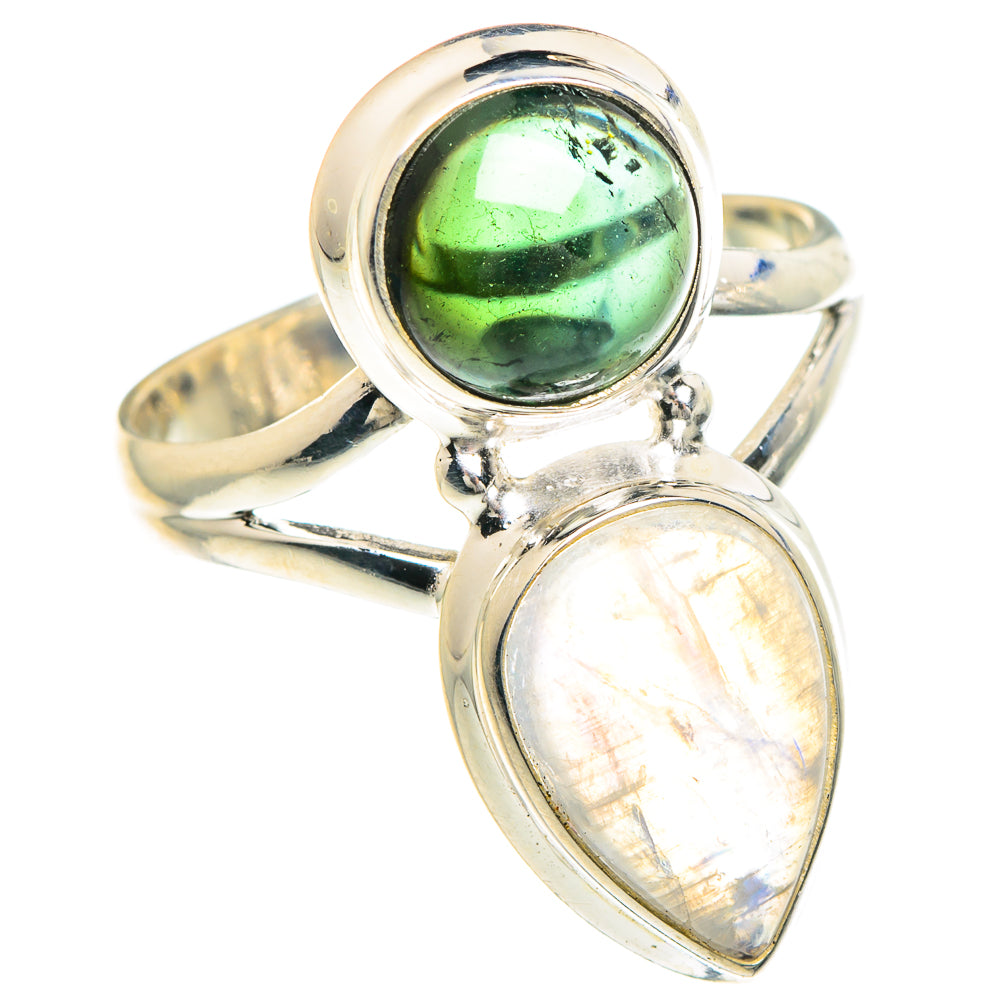 Rainbow Moonstone Rings handcrafted by Anasilvercos - RING88344
