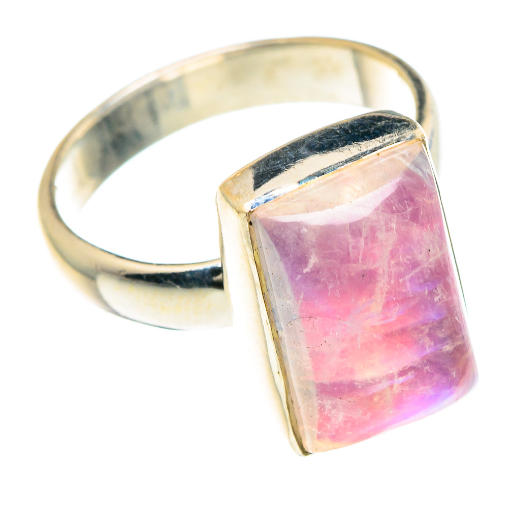 Pink Moonstone Rings handcrafted by Anasilvercos - RING88351