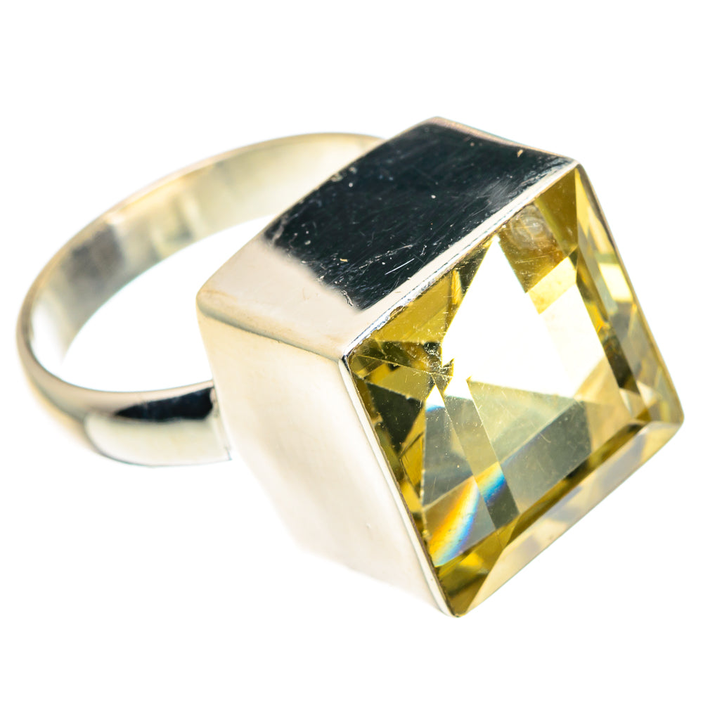 Lemon Quartz Rings handcrafted by Anasilvercos - RING88355