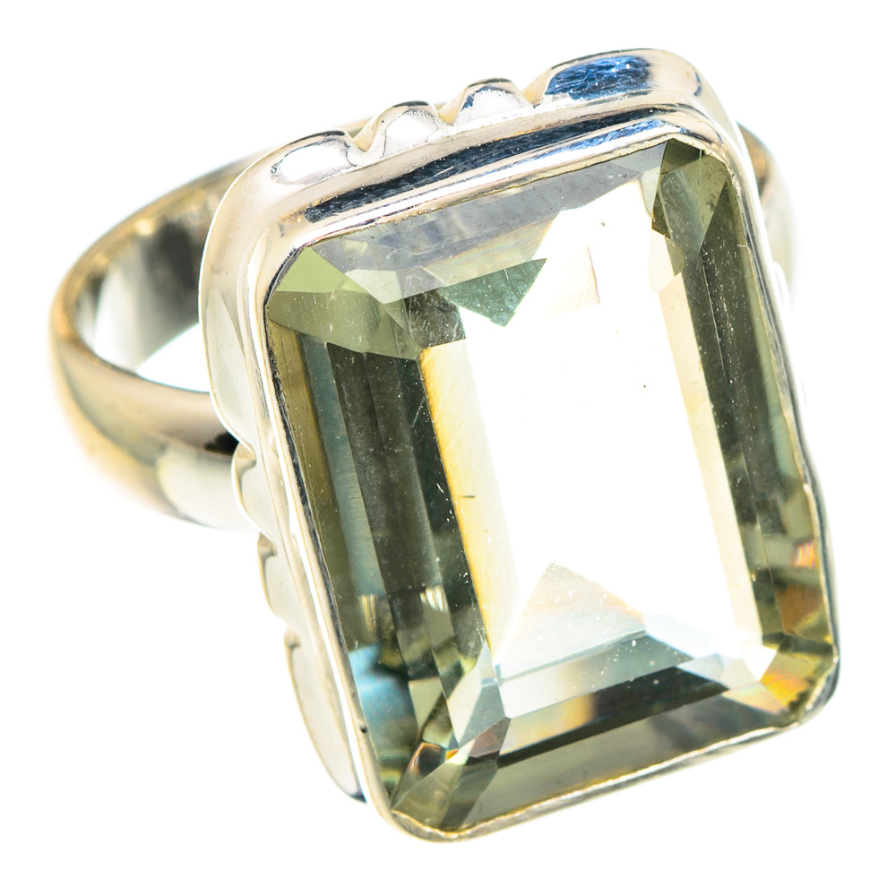 Green Amethyst Rings handcrafted by Anasilvercos - RING88368