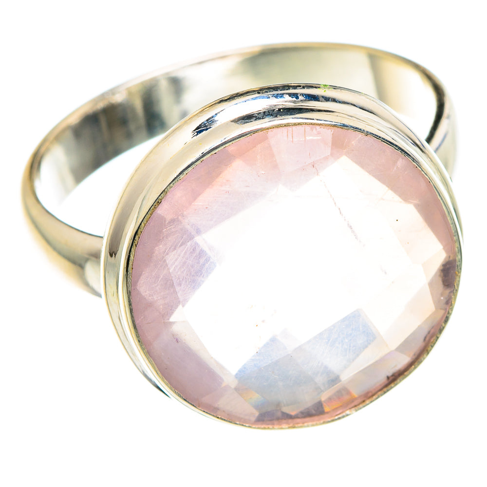 Rose Quartz Rings handcrafted by Anasilvercos - RING88373