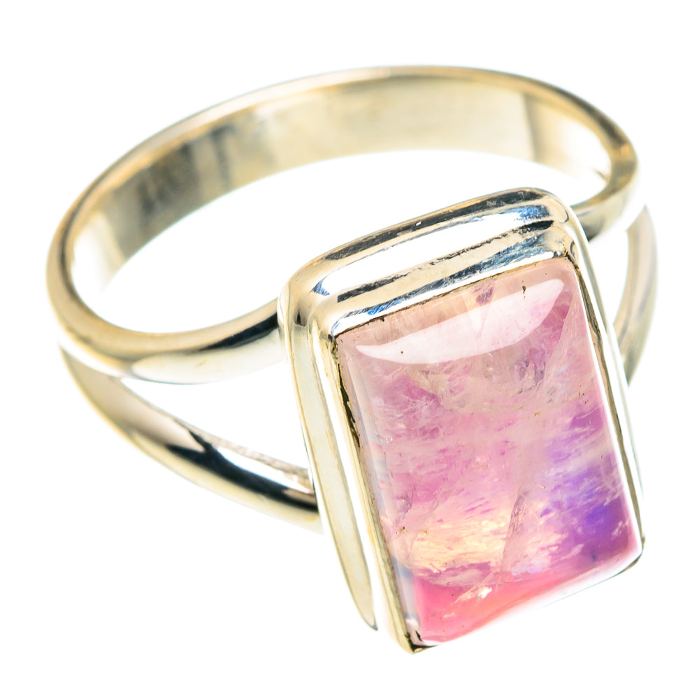 Pink Moonstone Rings handcrafted by Anasilvercos - RING88377