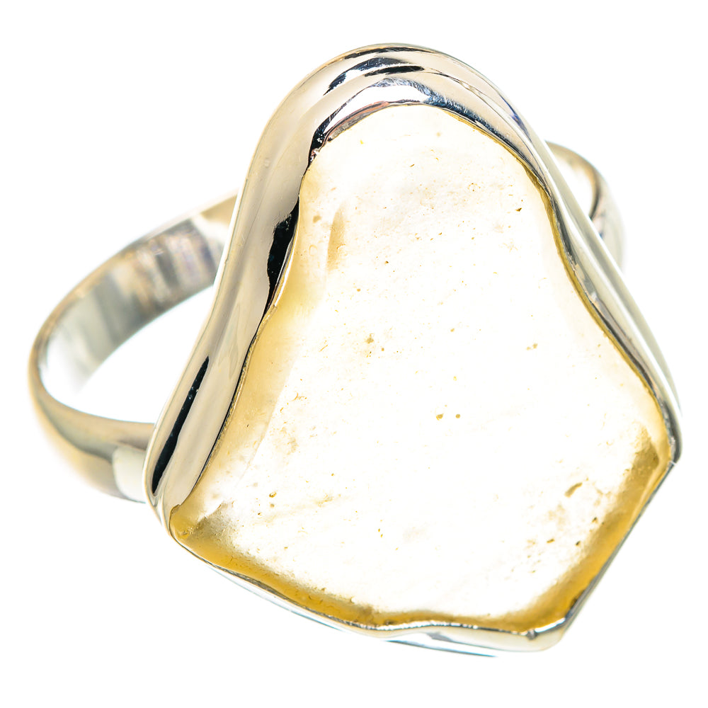 Libyan Desert Glass Rings handcrafted by Anasilvercos - RING88396