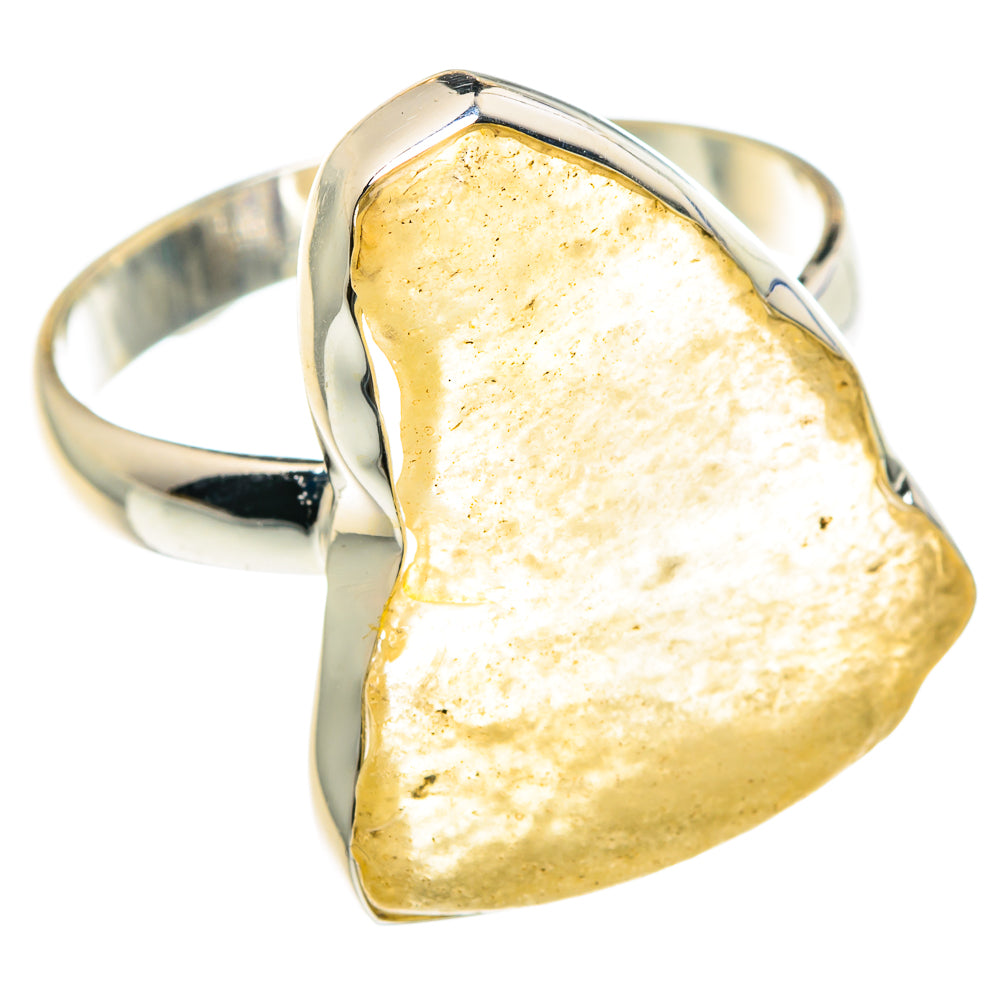 Libyan Desert Glass Rings handcrafted by Anasilvercos - RING88397