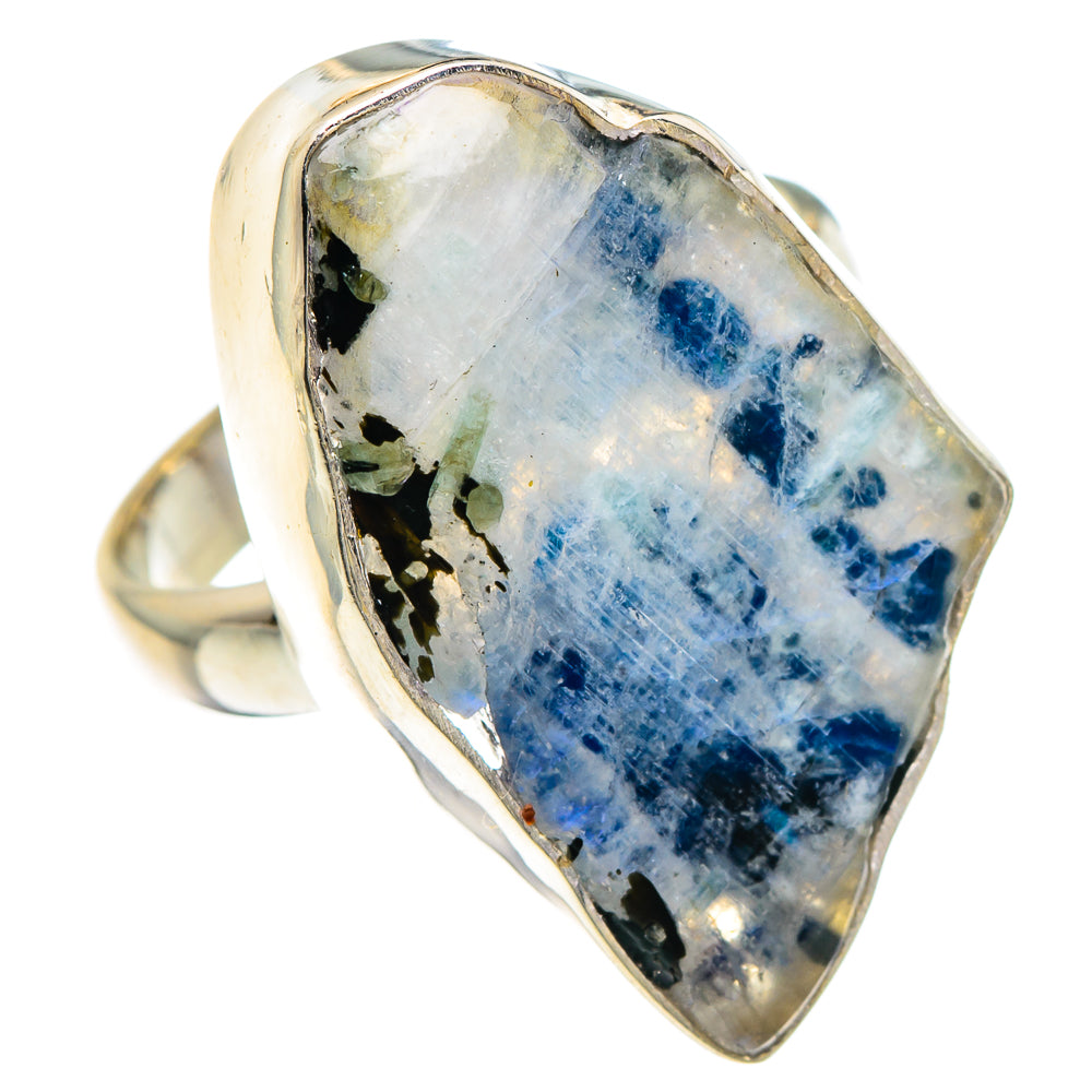 Rainbow Moonstone Rings handcrafted by Anasilvercos - RING88406
