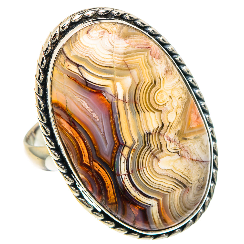 Crazy Lace Agate Rings handcrafted by Anasilvercos - RING88424