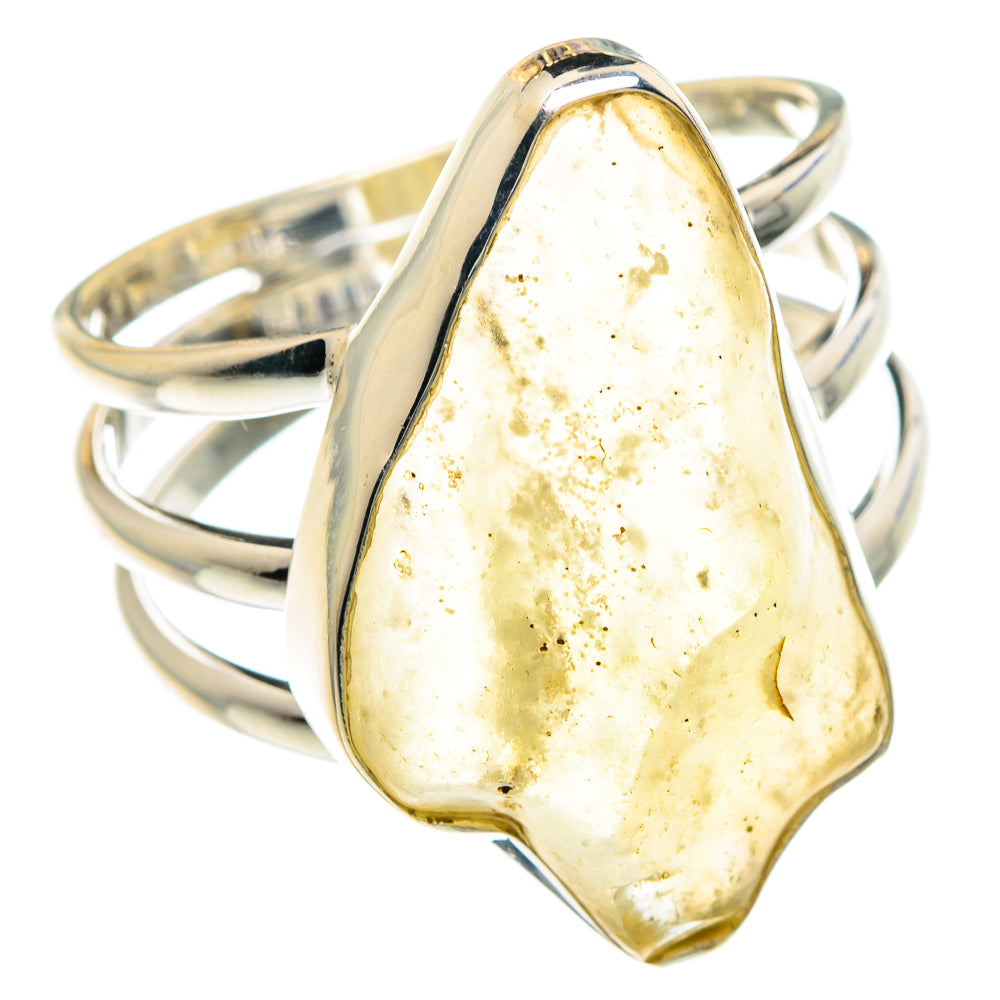 Libyan Desert Glass Rings handcrafted by Anasilvercos - RING88428 - Photo 2