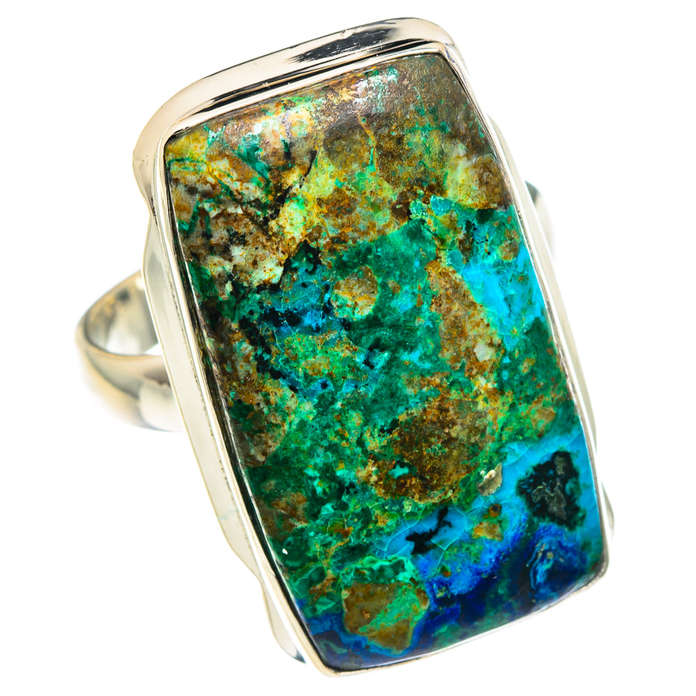 Azurite Malachite Rings handcrafted by Anasilvercos - RING88436