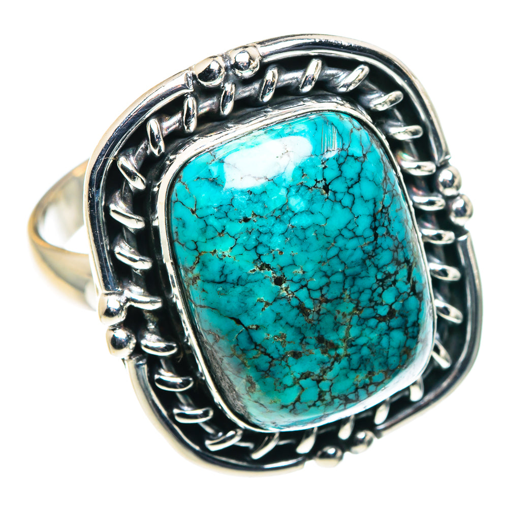 Tibetan Turquoise Rings handcrafted by Anasilvercos - RING88447