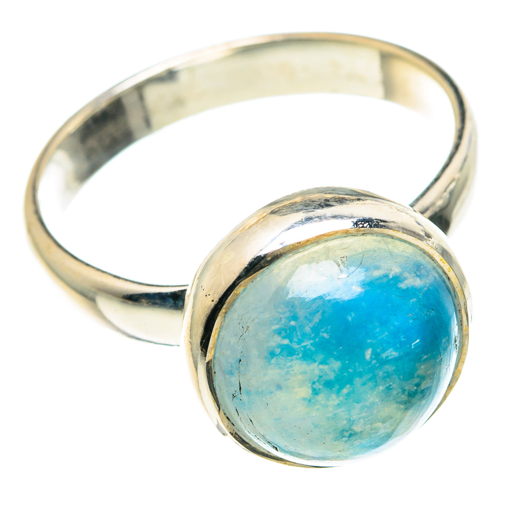 Rainbow Moonstone Rings handcrafted by Anasilvercos - RING88473
