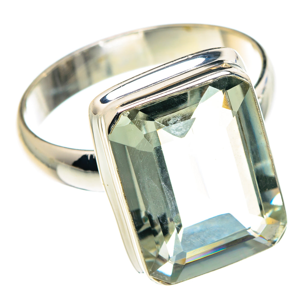 Green Amethyst Rings handcrafted by Anasilvercos - RING88477