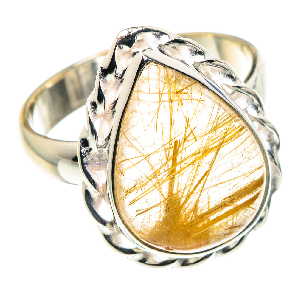 Rutilated Quartz Rings handcrafted by Anasilvercos - RING88486