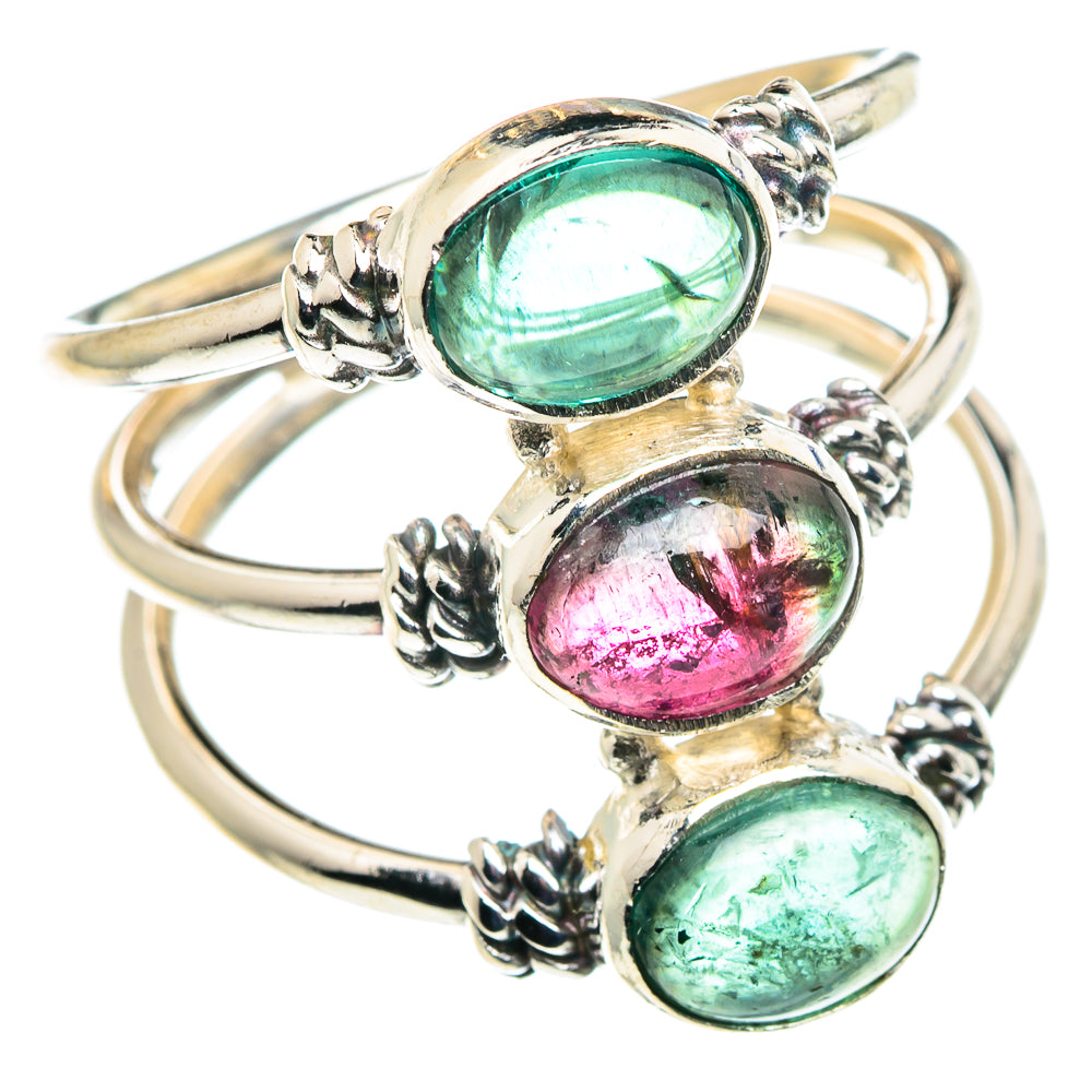 Watermelon Tourmaline Rings handcrafted by Anasilvercos - RING88491