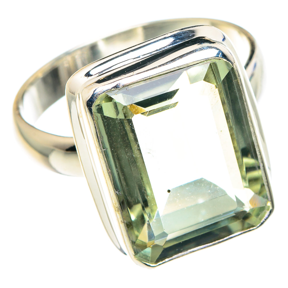 Green Amethyst Rings handcrafted by Anasilvercos - RING88503