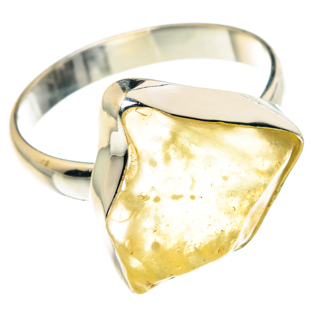 Libyan Desert Glass Rings handcrafted by Anasilvercos - RING88508 - Photo 2
